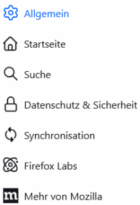 Browser Menü